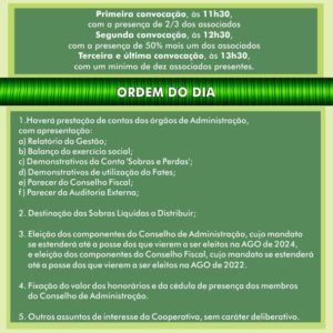 EDITAL DE CONVOCAÇÃO PARA ASSEMBLEIA GERAL ORDINÁRIA 27 de abril